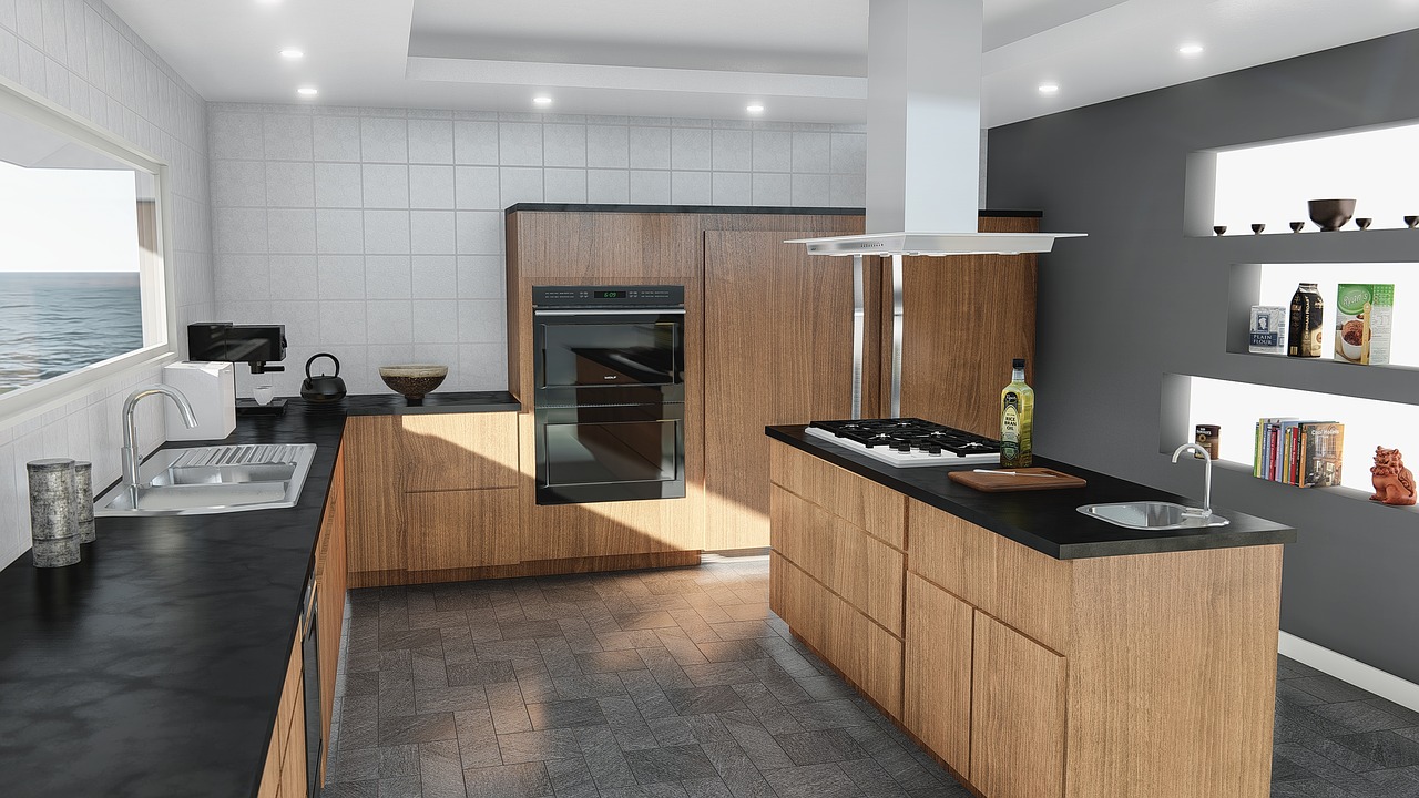 kitchen, design, modern